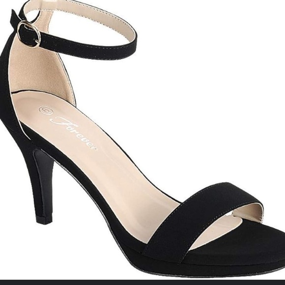 Forever Link Passion-86 Dress Sandals, Size 7, black  Heels  👠S1 - Picture 1 of 7